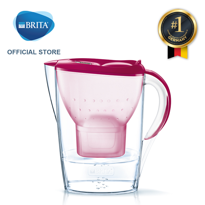 Bình lọc nước BRITA Marella Basic Berry 2.4L có sẵn 1 lõi lọc Maxtra Plus