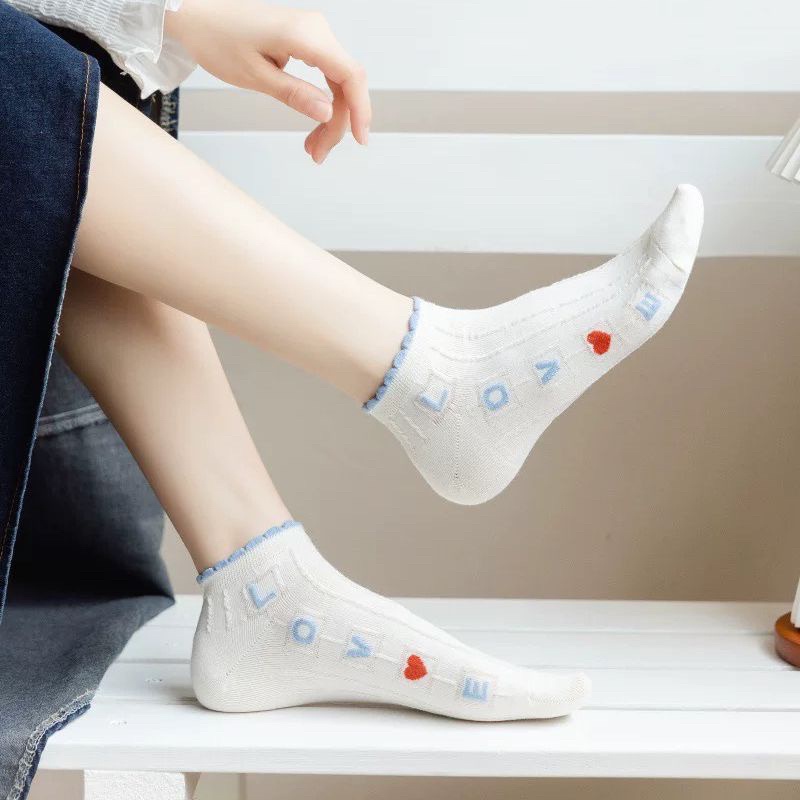 tất ngắn vớ nữ set 5 đôi vớ nhiều hình