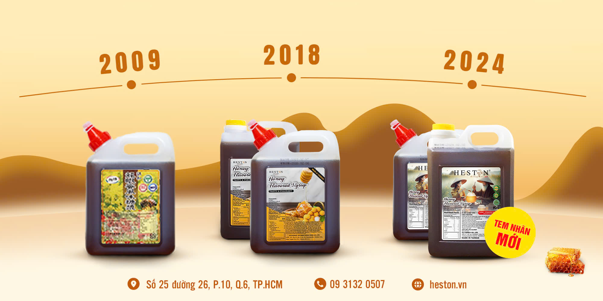 Syrup mật ong Heston Đài Loan can 3kg
