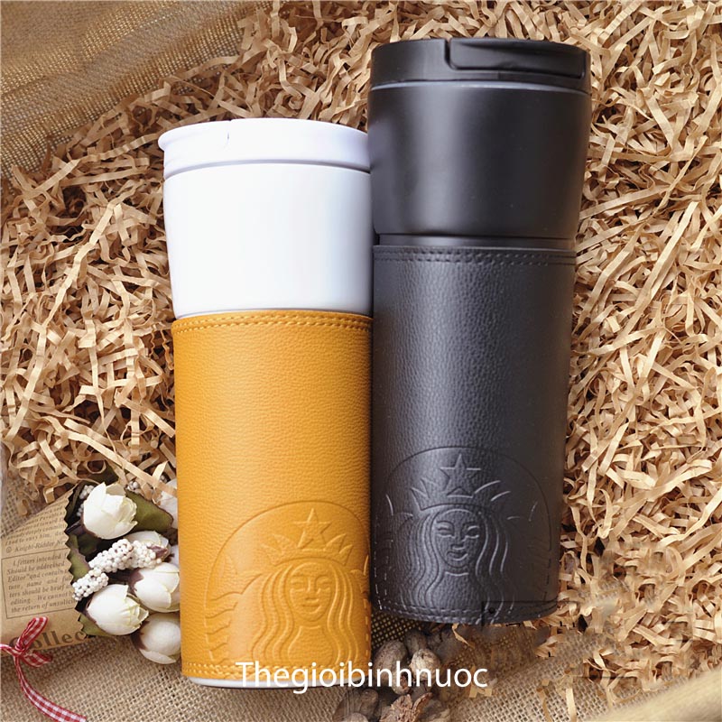 [HCM]Korea 2020 Latest Starbucks Leather Thermos Cup 16oz B447
