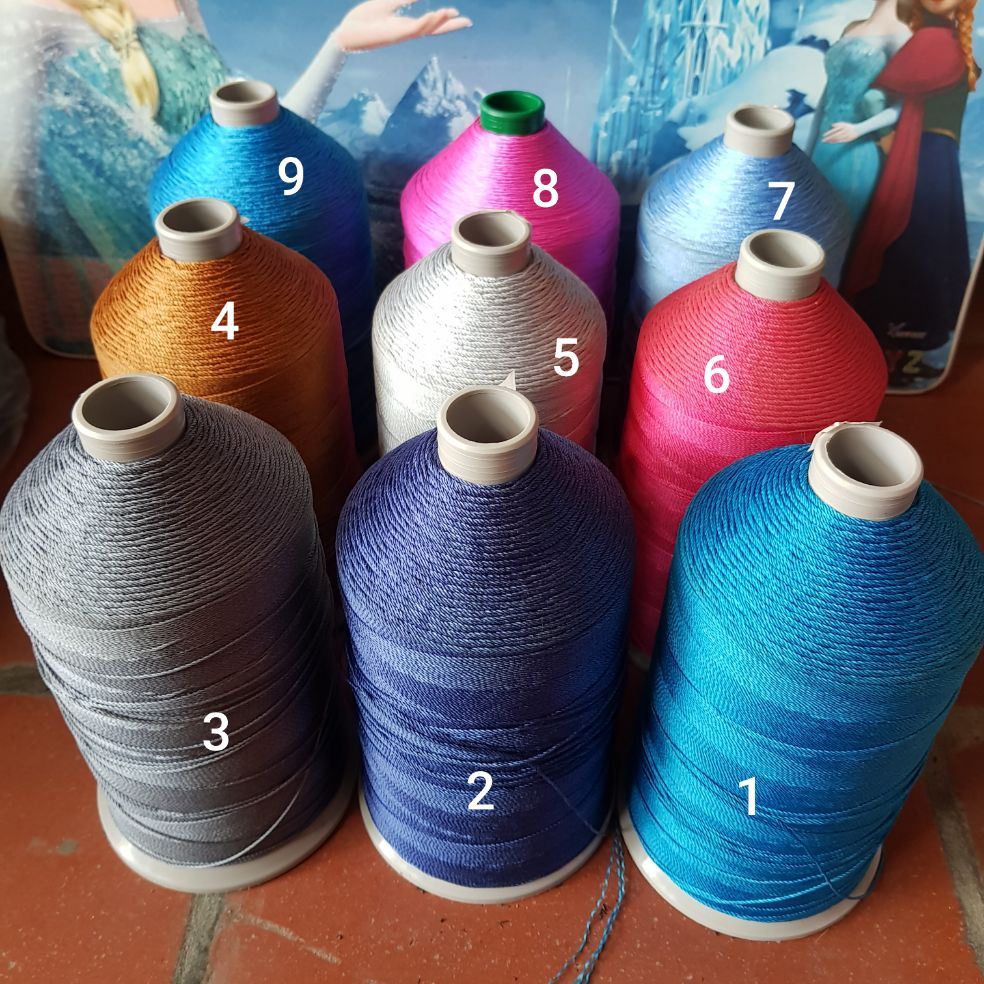 Chỉ dù màu đỏ sợi nhỏ 1mm cuộn 750m