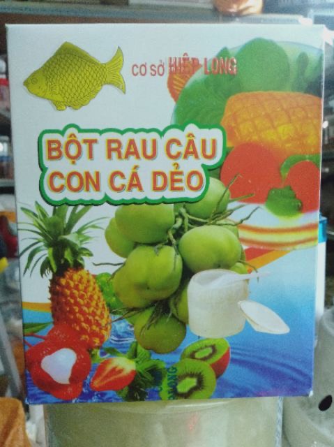 1 gói bột rau câu con cá dẻo