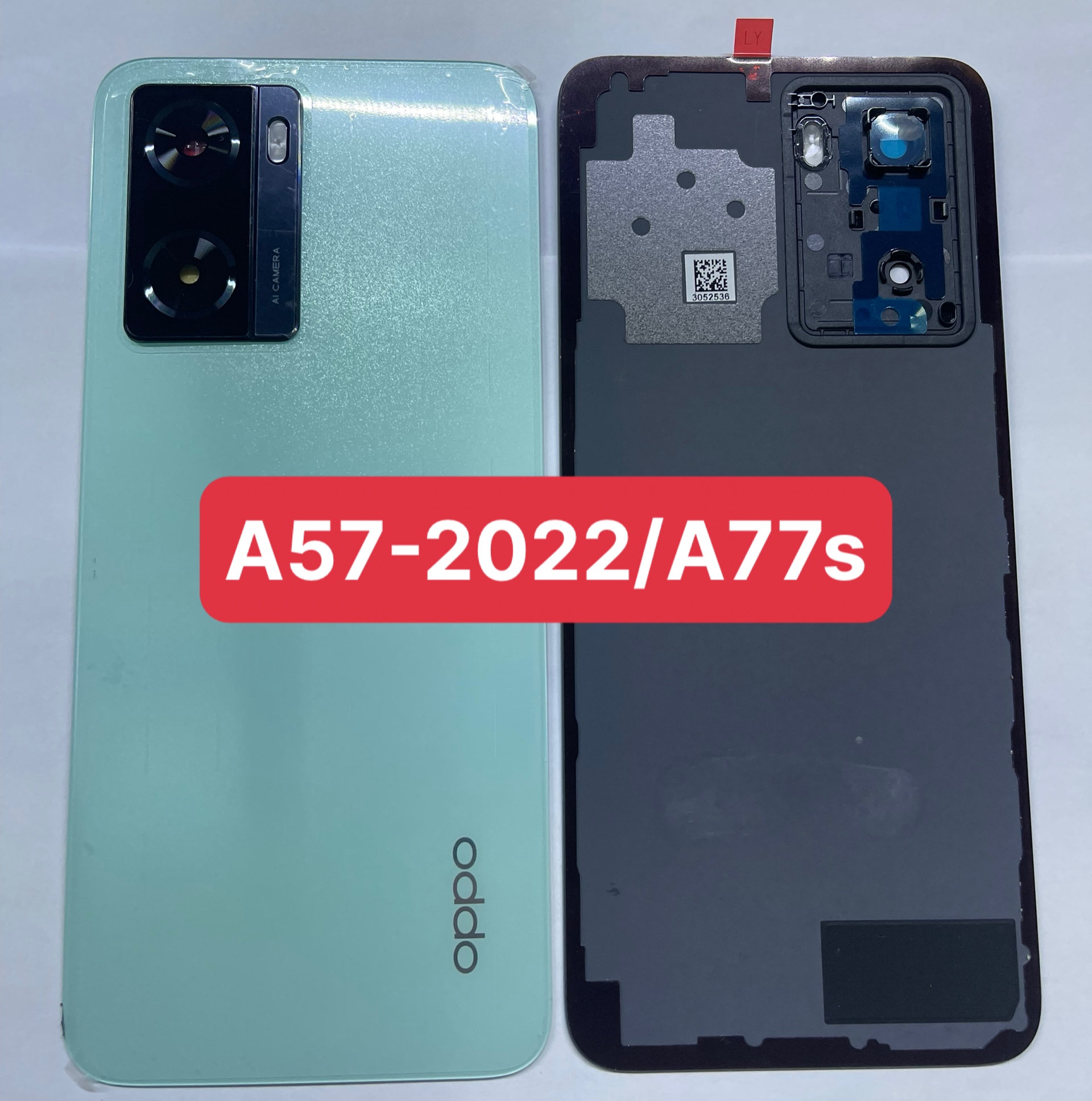 Nắp lưng sau+kính camera điện thoại oppo a57 2020/ oppo a77s sẵn keo dán