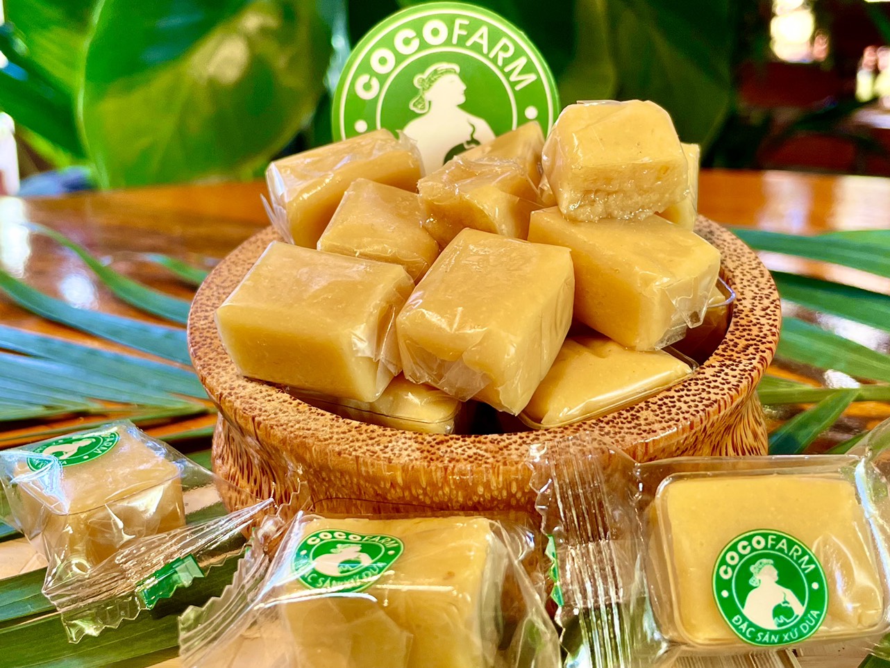 Kẹo dừa Sáp vị Gừng Cocofarm ít đường