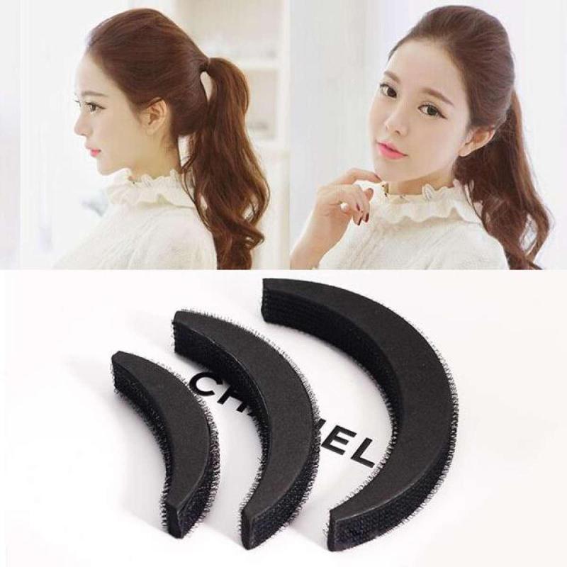 Set 3 miếng đệm phồng tóc tạo kiểu cho tóc (đen) cao cấp