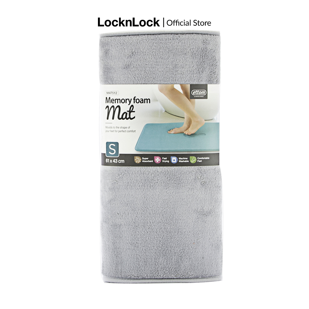 [VOUCHER LIVE 20%] Thảm chùi chân Memory Foam Lock&Lock kiểu Basic cỡ S 430x610x15mm - MAT512