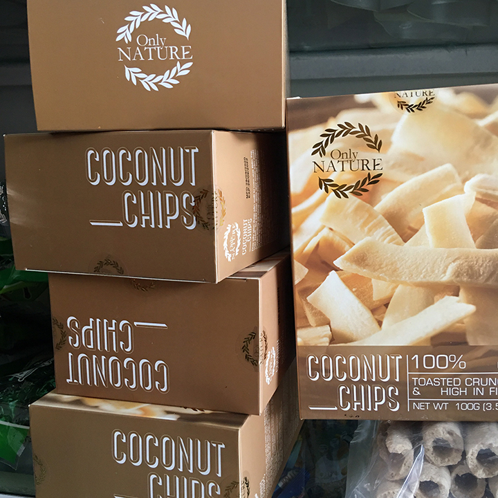 Dừa sấy giòn COCONUT CHIPS Túi (100g)-HÀNG CÔNG TY