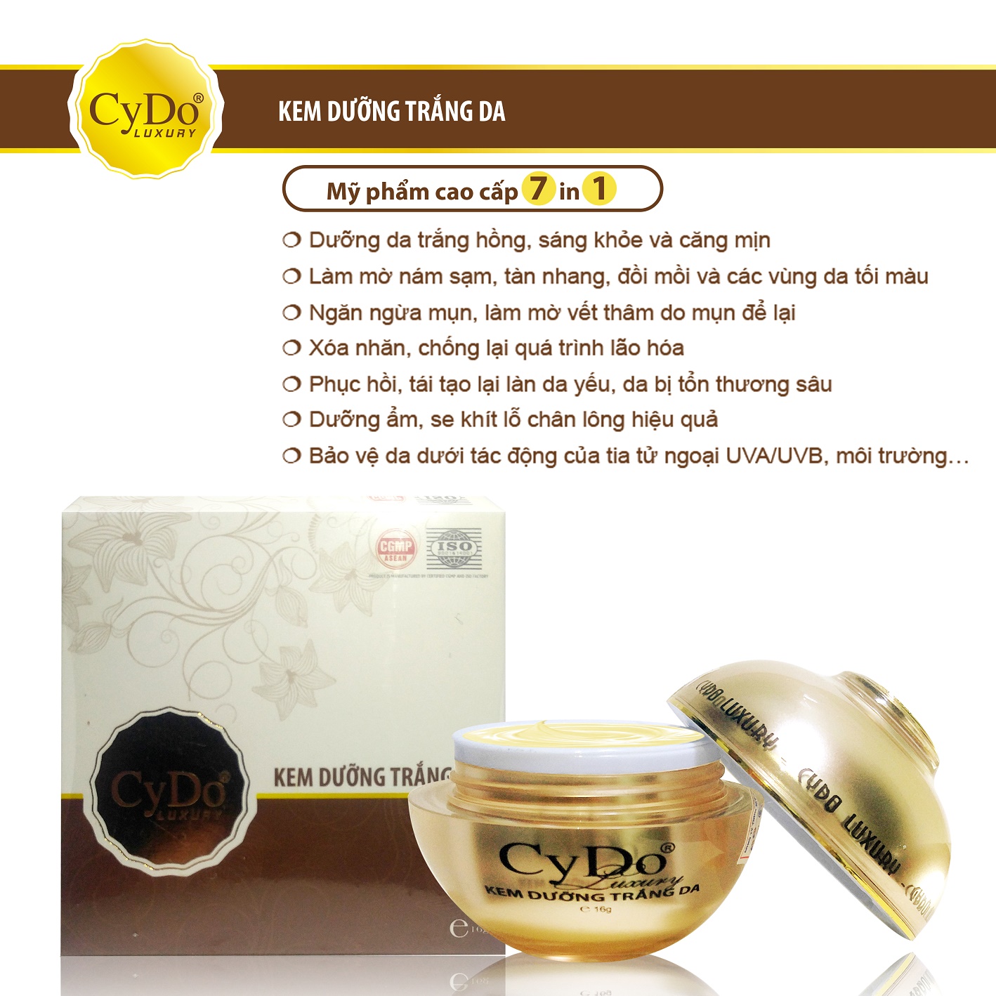 KEM TRẮNG DA CYDO 16G