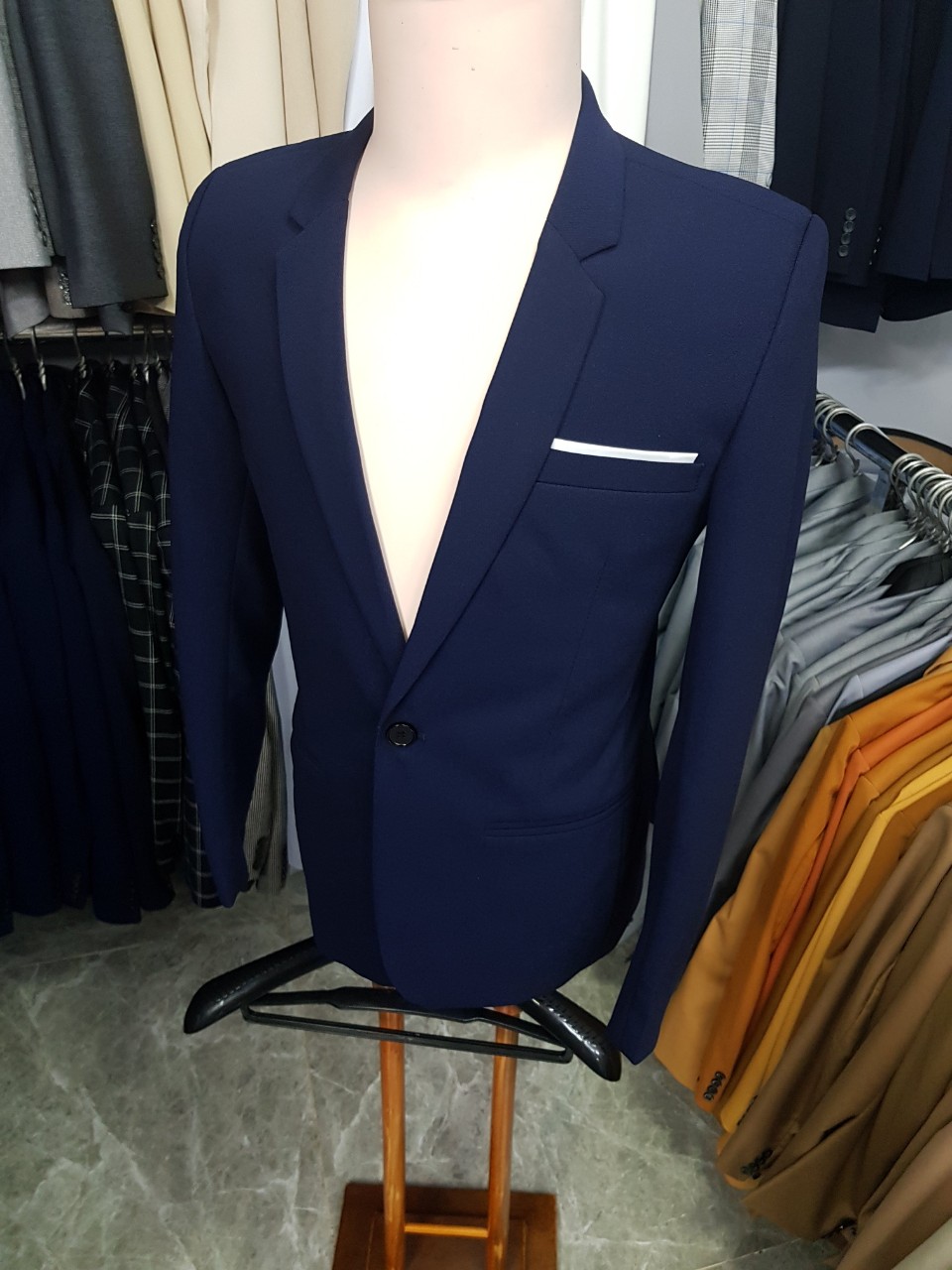 Áo Vest Nam Thời Trang(Xanh Đen)