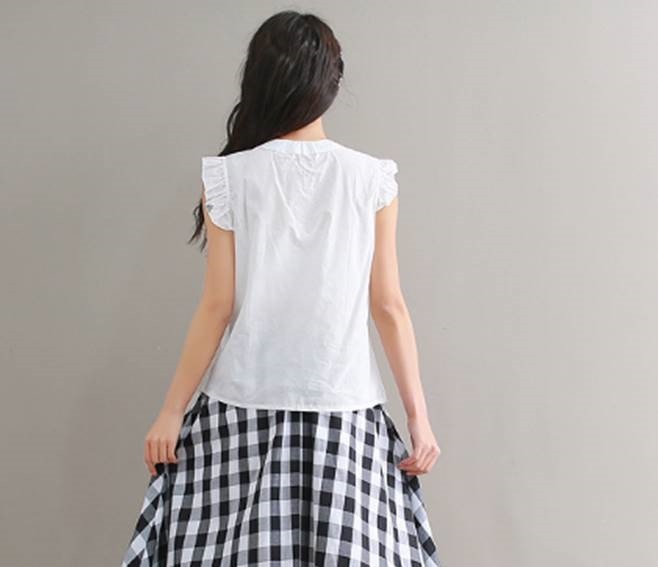 Áo Sơ Mi Nữ phối Bèo ngực