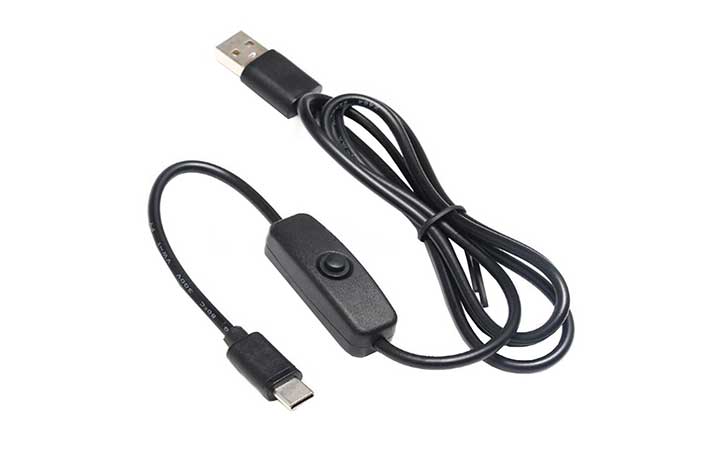 Cáp Nguồn Raspberry Pi 4B Cáp Chuyển Đổi Nguồn 5V3A Giao Diện USB Type-C