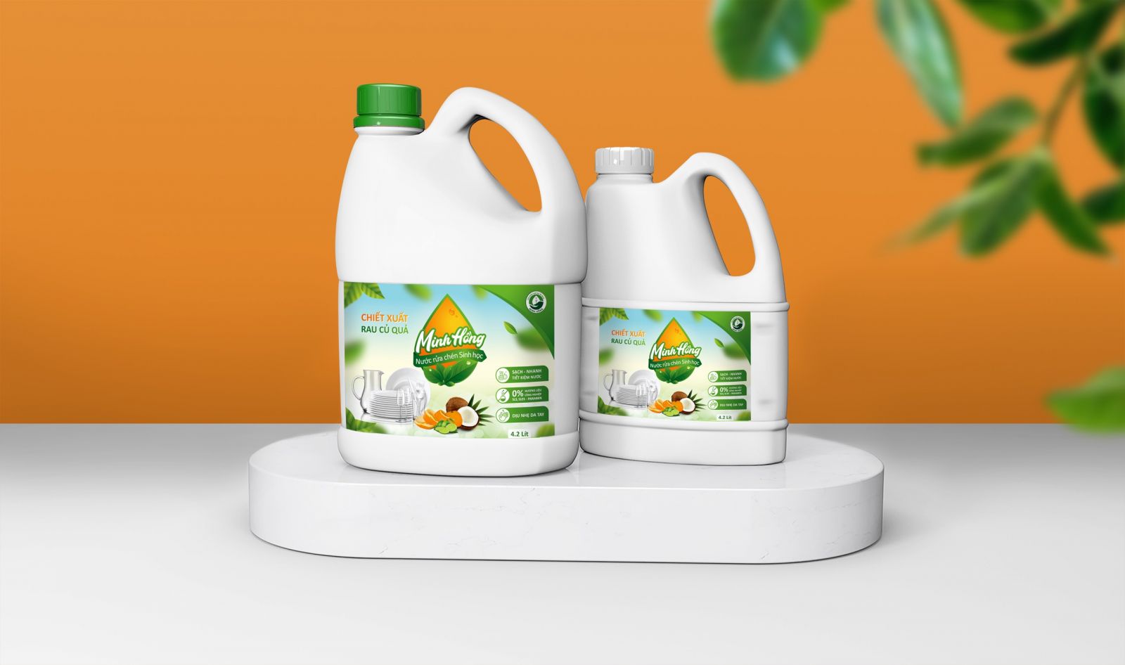 Nước rửa chén orgamic Minh Hồng 4,2 lit  -