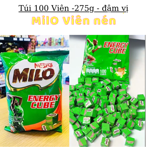Kẹo Milo Cube Thái Lan 100 Viên Siêu Ngon - Gói To 275gr