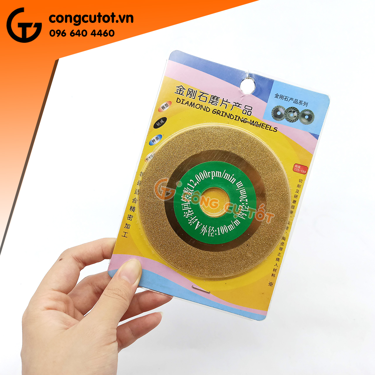 Lưỡi mài kính phi 100mm lỗ 20mm