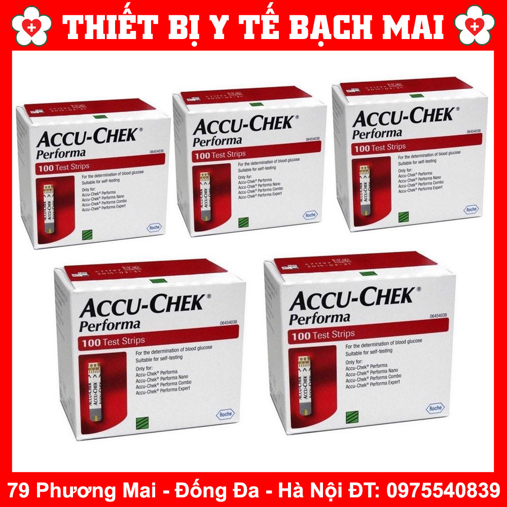 [Hộp 100 Test] Que Thử Đường Huyết Accu-Chek Performa