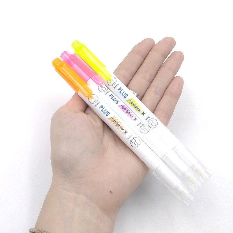 Túi 3 bút nhớ dòng xóa được Plus HIGHLIGHTER X (bút dạ quang)