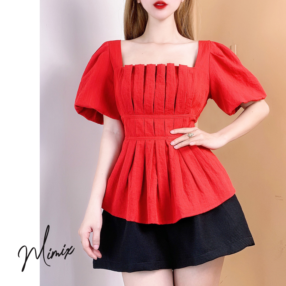 Áo peplum xếp ly ngực MIMIX CC0145