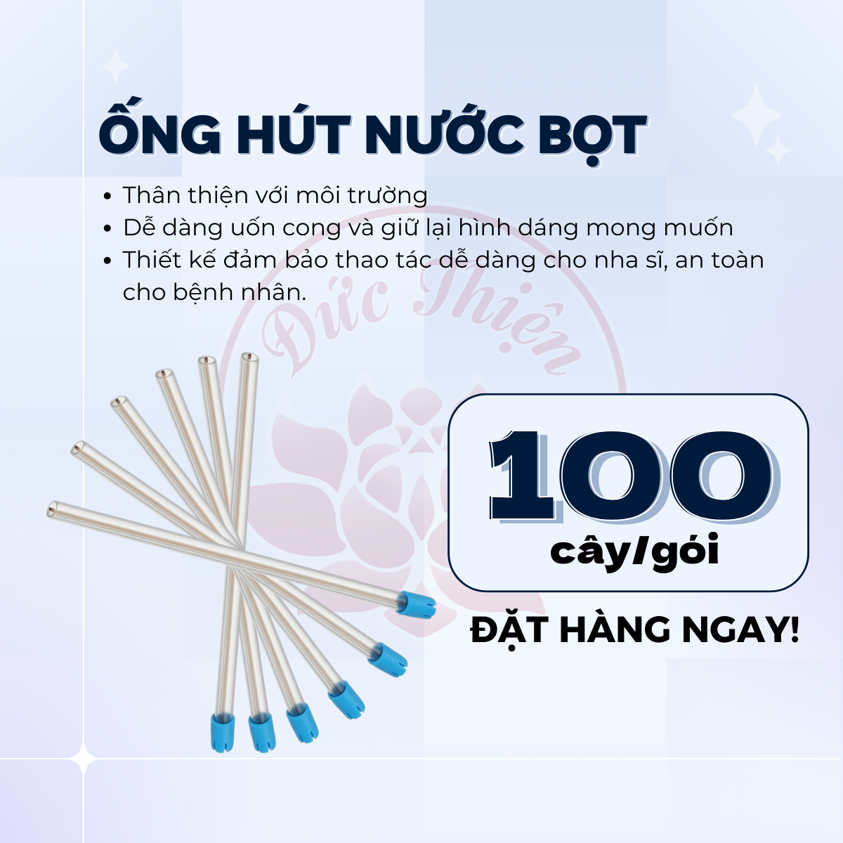Ống hút nước bọt đục trong nha khoa Việt Nam - Vật tư nha khoa chính hãng