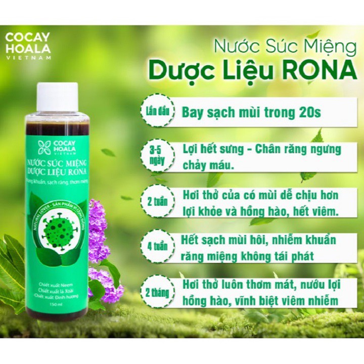 [HCM]Nước súc miệng dược liệu Rona Cocayhoala (150ml)