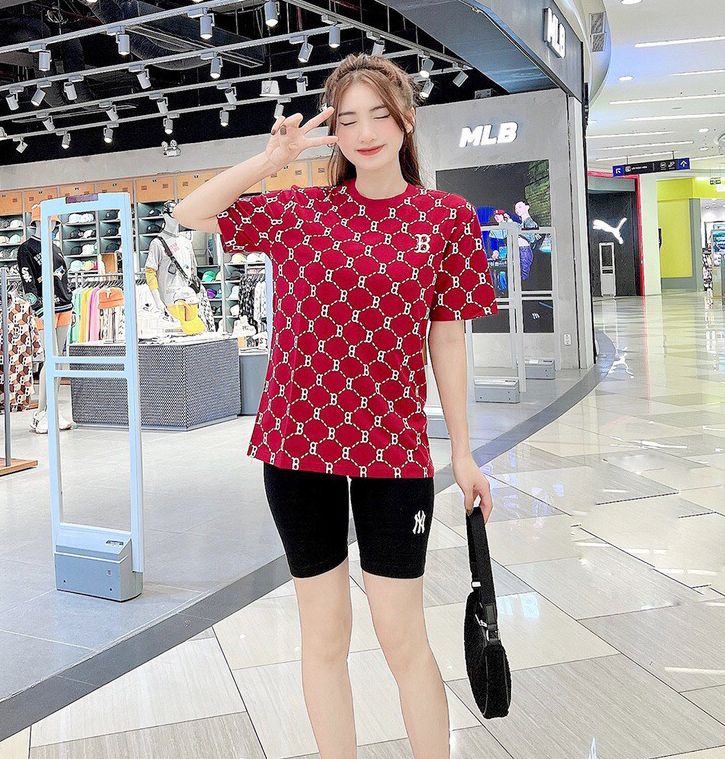 Áo MLB Yankees thun xuất dư phông cotton sang xịn mịn cao cấp