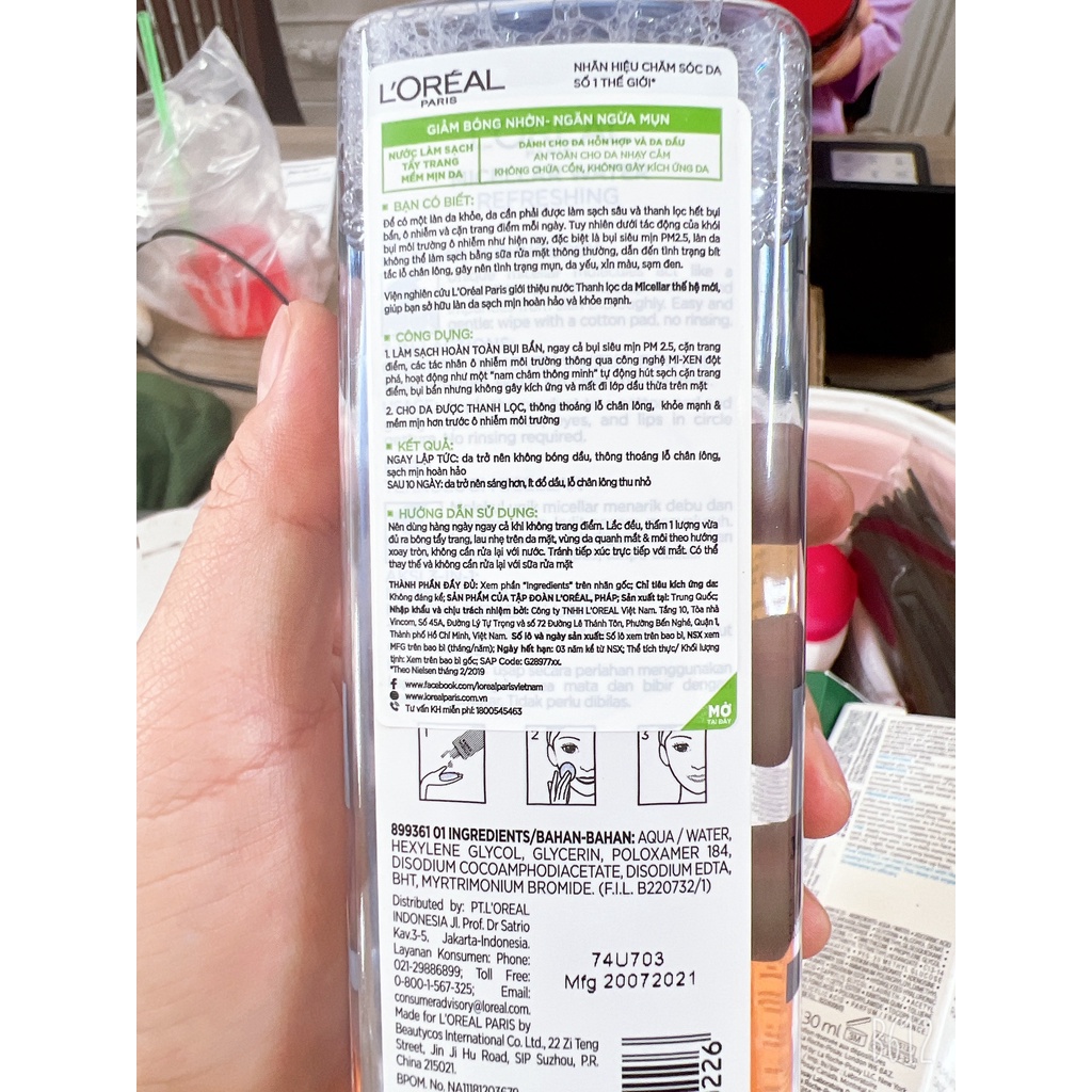 Nước Tẩy Trang L’Oreal Paris 3-In-1 Micellar Water