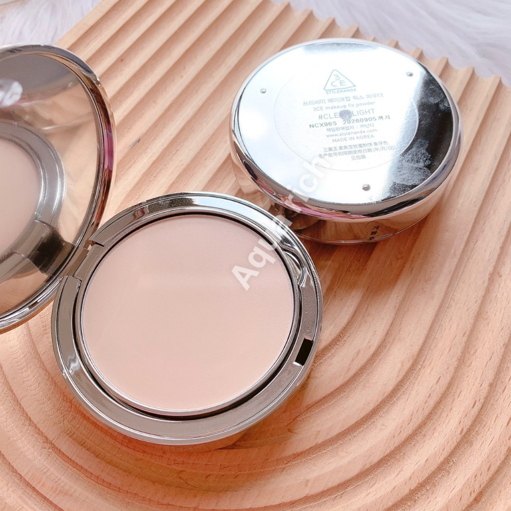 Phấn Phủ Nén 3CE Makeup Fix Powder - Hộp Đen [Fair - Soft Medium - Clear Light]