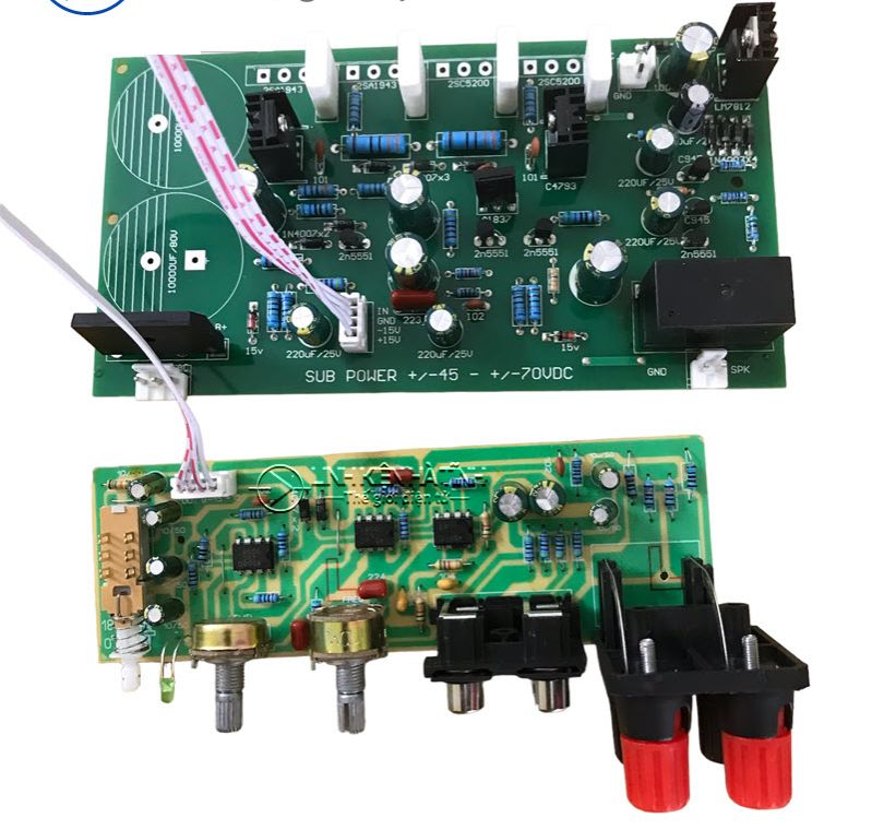 Mạch công suất sub loại 4 sò mạch sub 4 sò liền nguồn có mach bảo vệ 250W