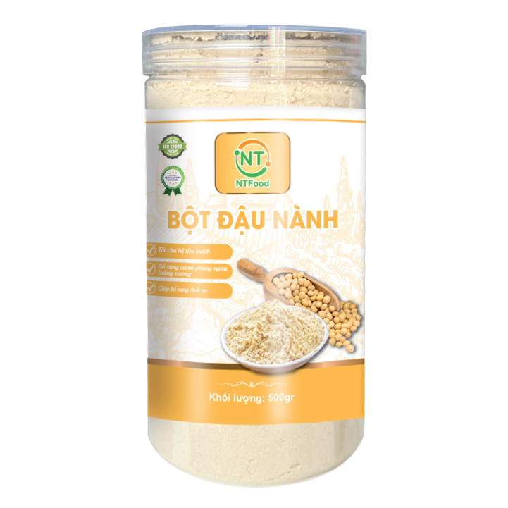Bột đậu nành nguyên chất ntpowder hũ 500gr - nhất tín food