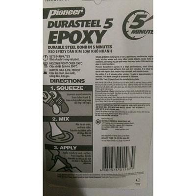 [HN] Keo dán chịu nhiệt Epoxy Plus five/DuraSteel 2 thành phần