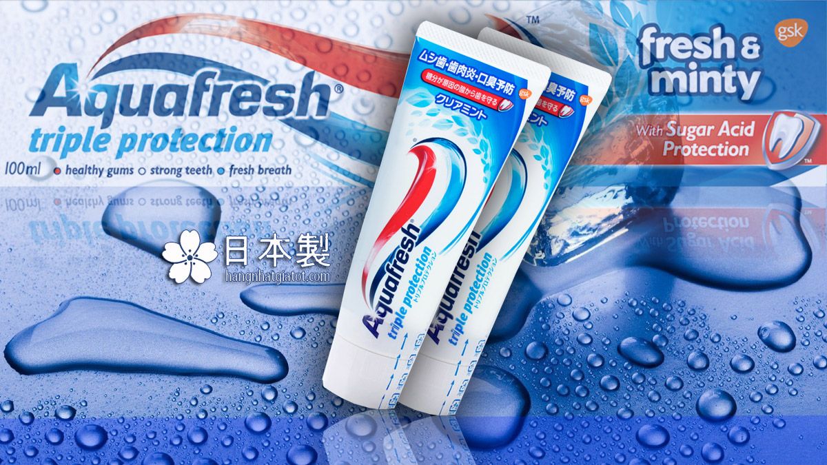 Kem đánh răng Aquafresh bạc hà (Nhật Bản)
