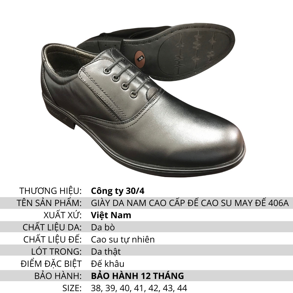 Giày tây da bò, giày công sở kiểu dáng sang trọng, nam tính phối hợp với quần tây, quần kaki - mã 979