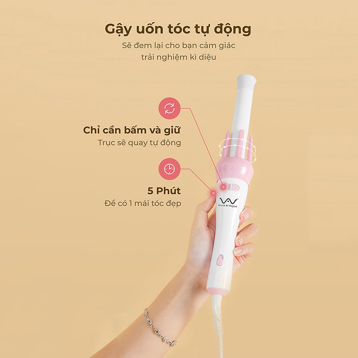 Máy uốn tóc tự động VIVID & VOGUE