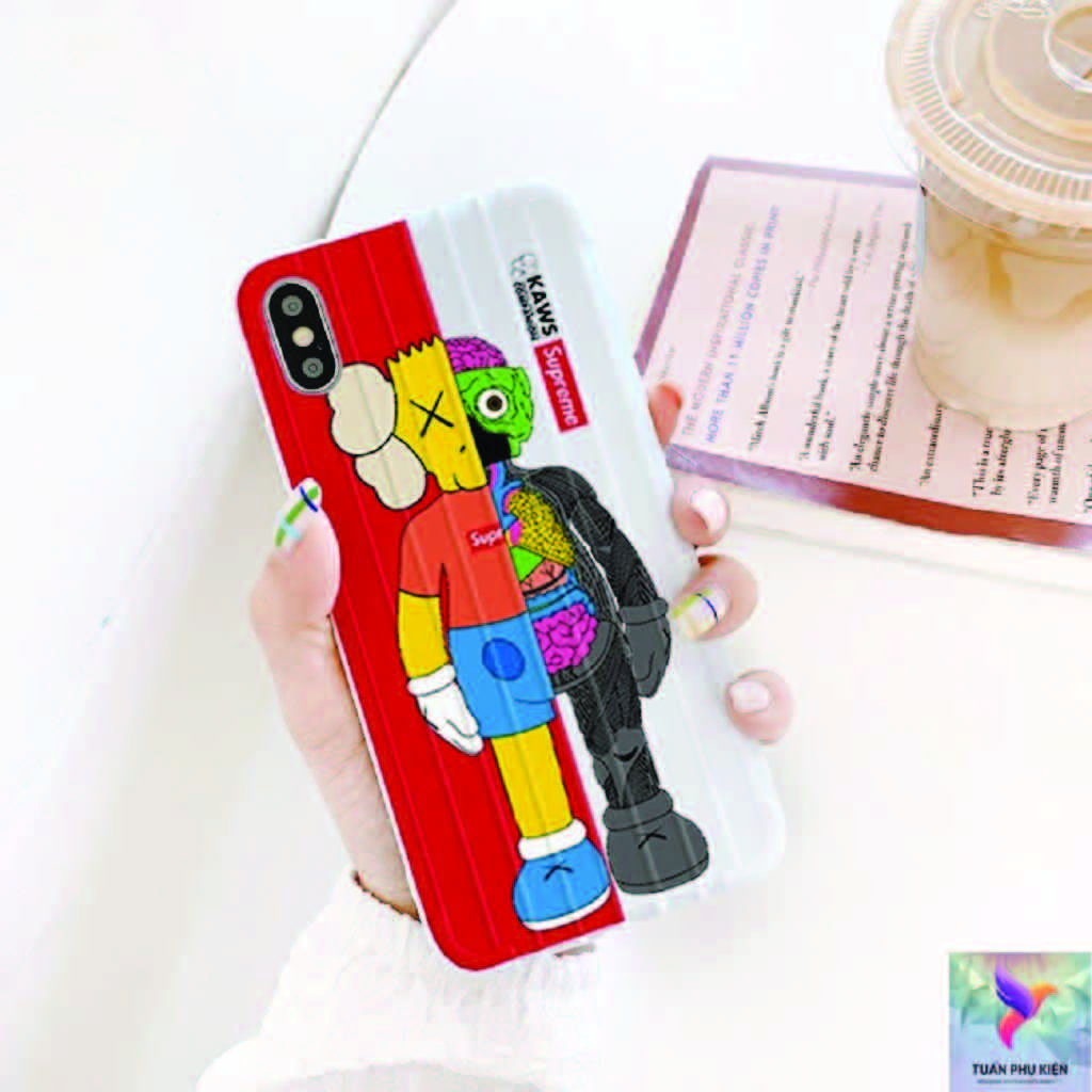 Ốp Lưng Iphone ⚡ Ốp Lưng Điện Thoại Iphone Kaws Supreme ⚡ Full Các Dòng Iphone
