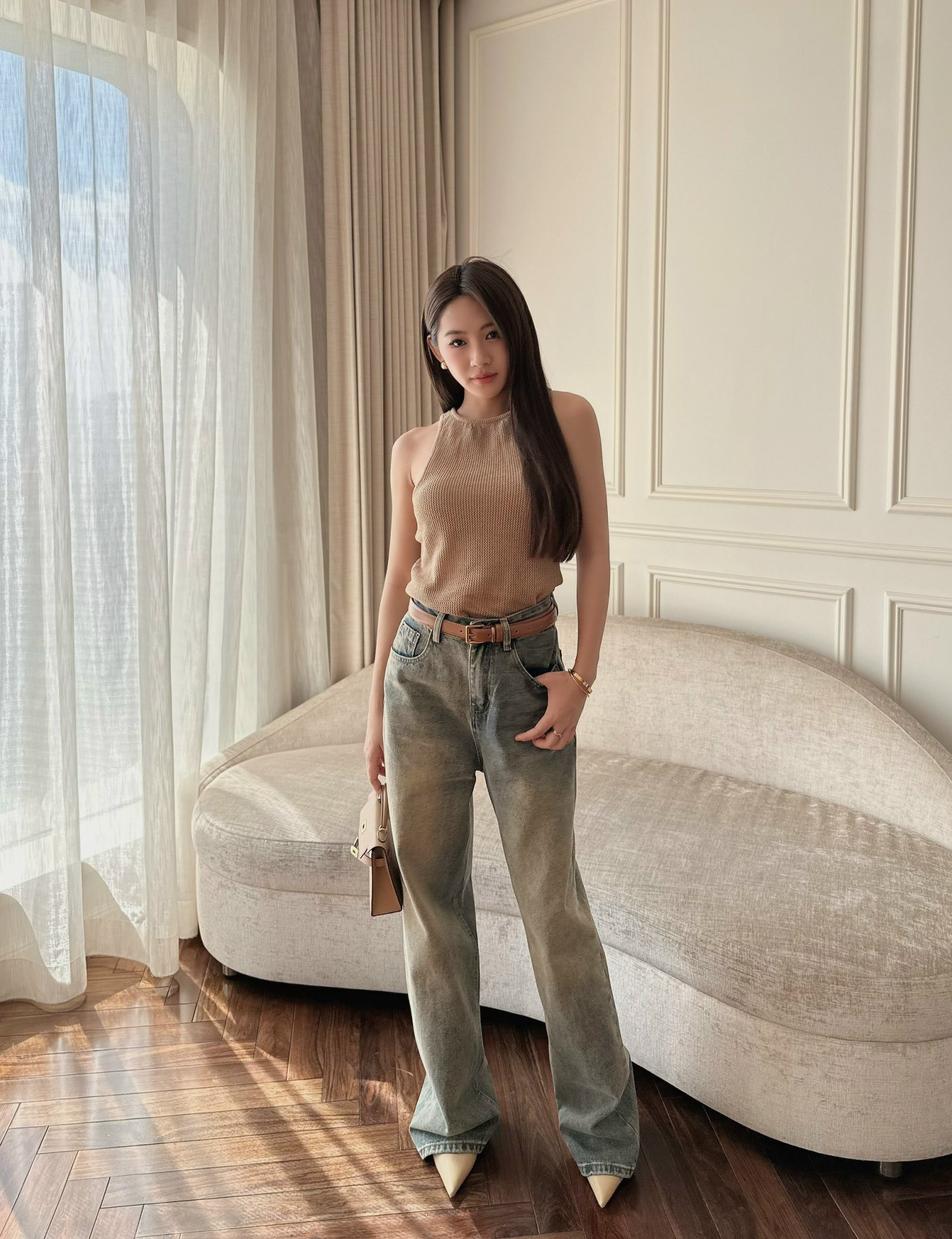 Quần jeans ống đứng BASIC UNO JEANS
