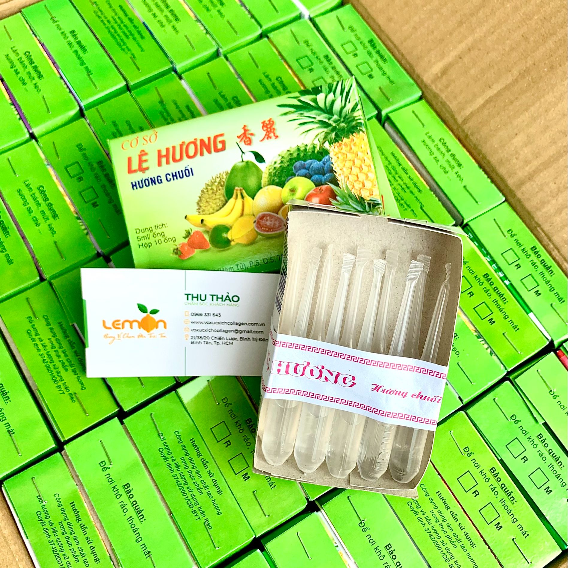 Dầu chuối Lệ Hương loại 1 hộp xanh - Hộp 10 ống - Date mới