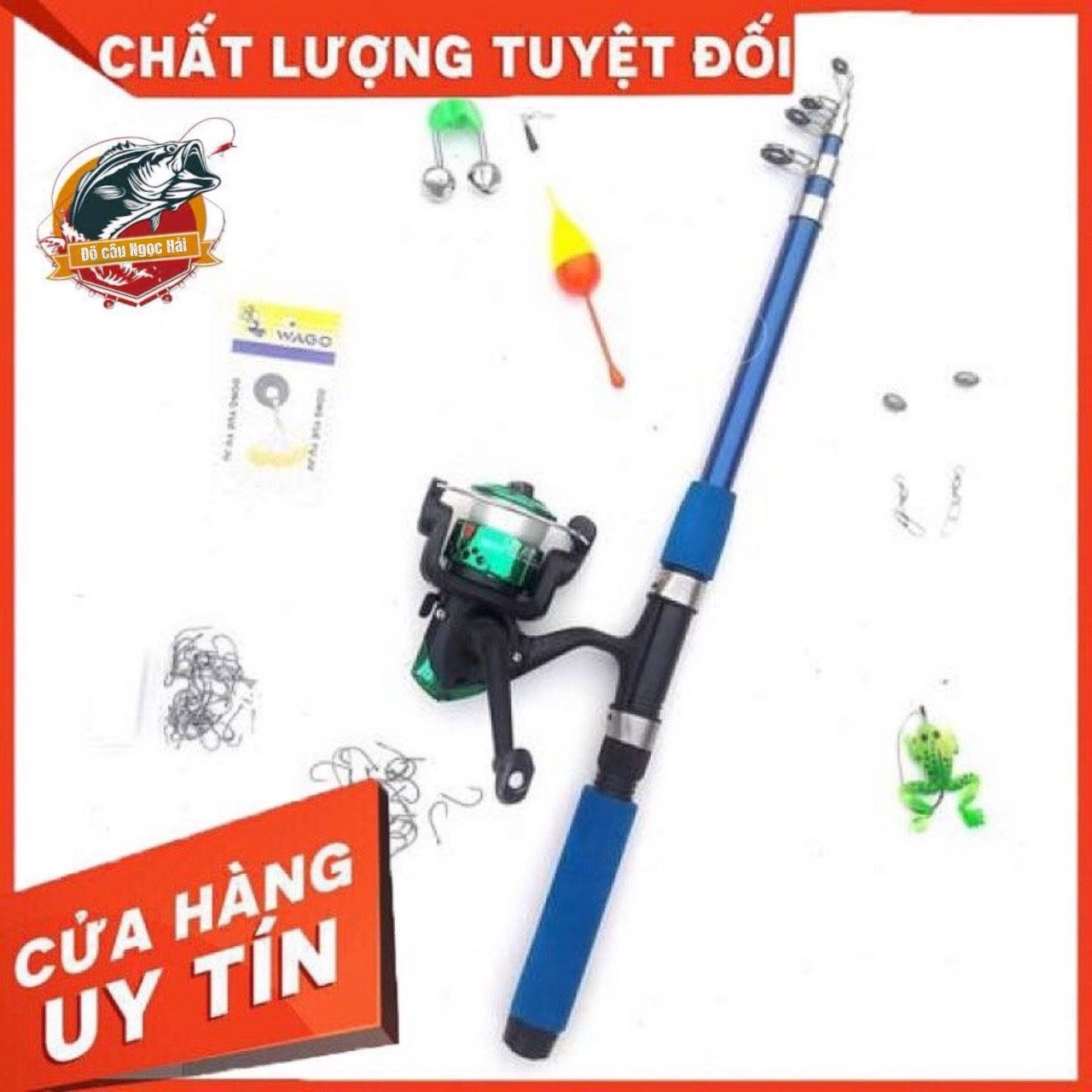 Trọn bộ cần câu 1m8 đến 3m6 ,máy câu, cước câu,phao câu, chì câu, lưỡi câu giá rẻ, nhái giả