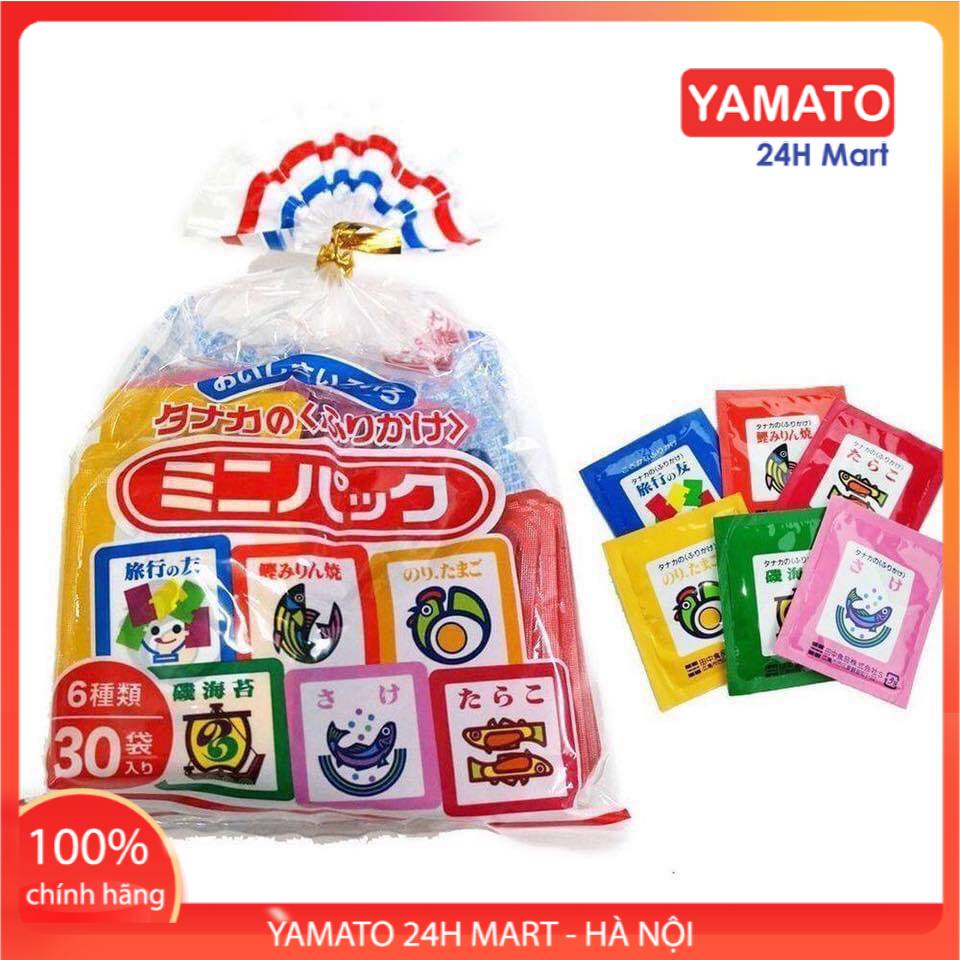 Gia Vị Rắc Cơm Cho Bé Ăn Dặm Tanaka Food 6 Vị 30 gói 75g Nhật Bản Dành Cho