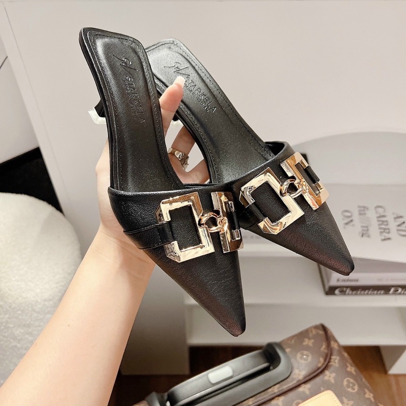 Sục khoá Cao gót mũi nhọn ,cao 5 phân chất da mịn dễ phối đồ