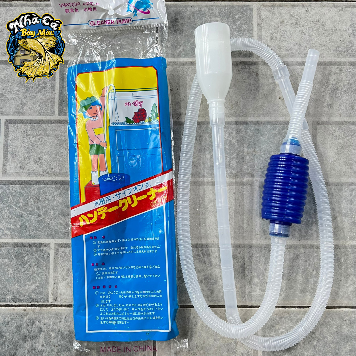 Bơm tay thay nước bể cá dài 1m4, 1m6