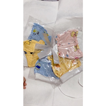 Mũ Sơ Sinh Cotton Loại Mỏng Cho Bé (có tai)