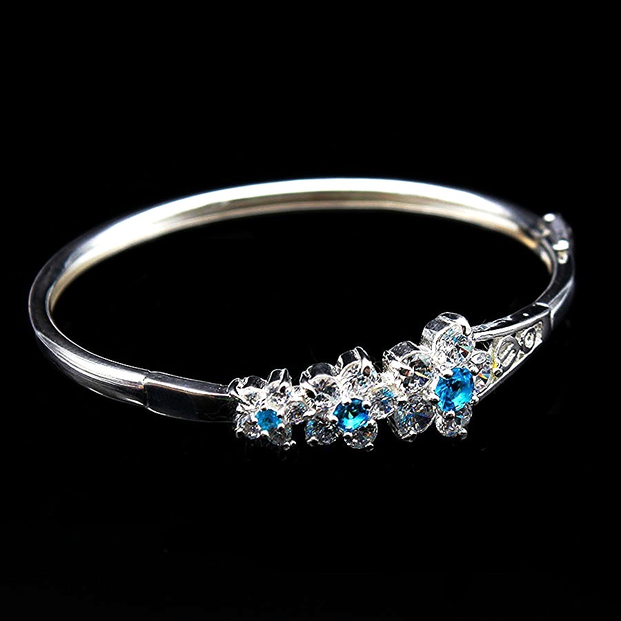 Lắc tay kiềng bạc nữ ltu305 BẠC HIỂU MINH