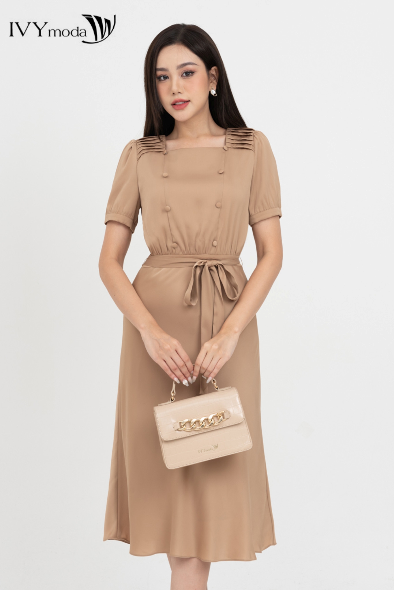 Pretty Dress - Đầm lụa IVY moda MS 48M8072