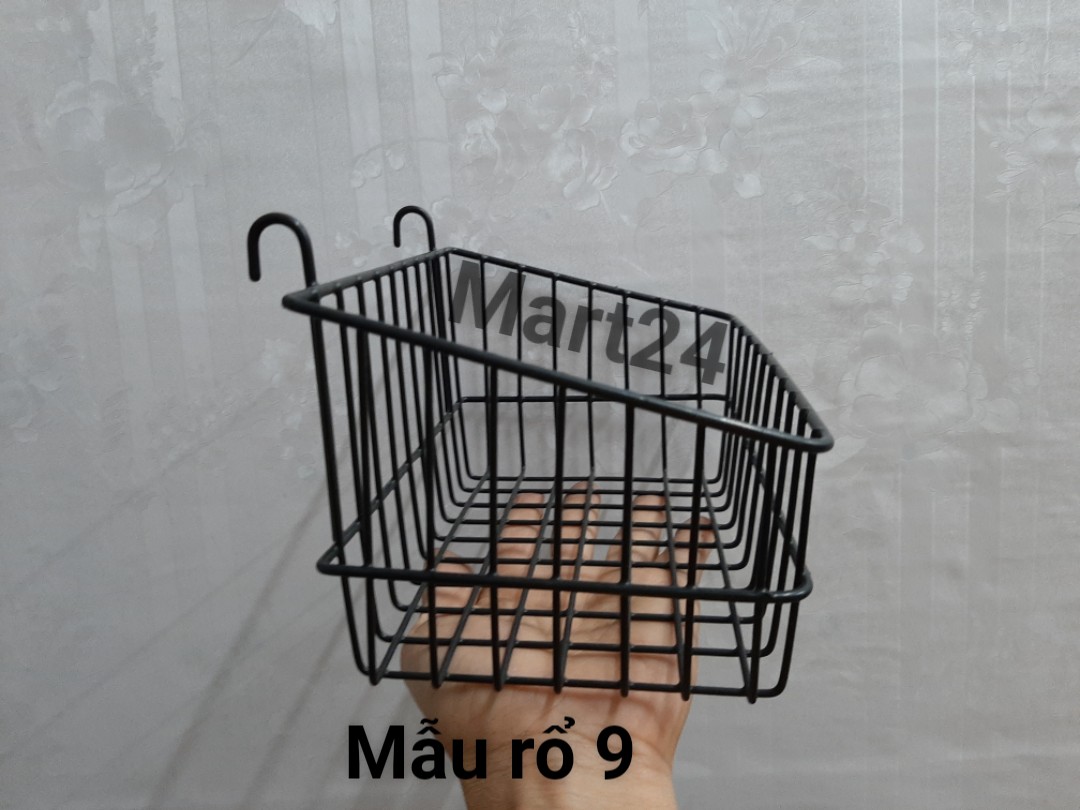 [HCM]rổ sắt nhúng nhựa trang trí MS09
