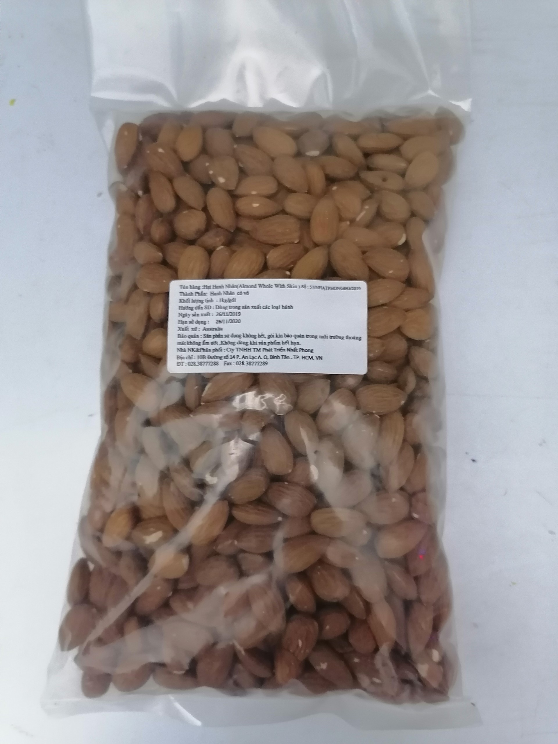 [GÓI LỚN 1 Kg] HẠNH NHÂN HẠT [Australia] ORIENT Almond Whole With Skin