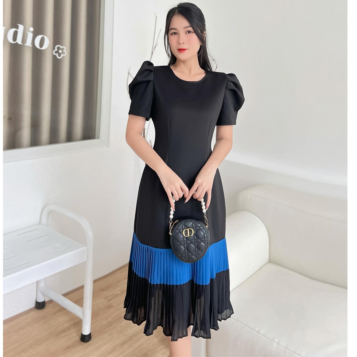 Đầm suôn phối dập li MS09 - Lady Fashion