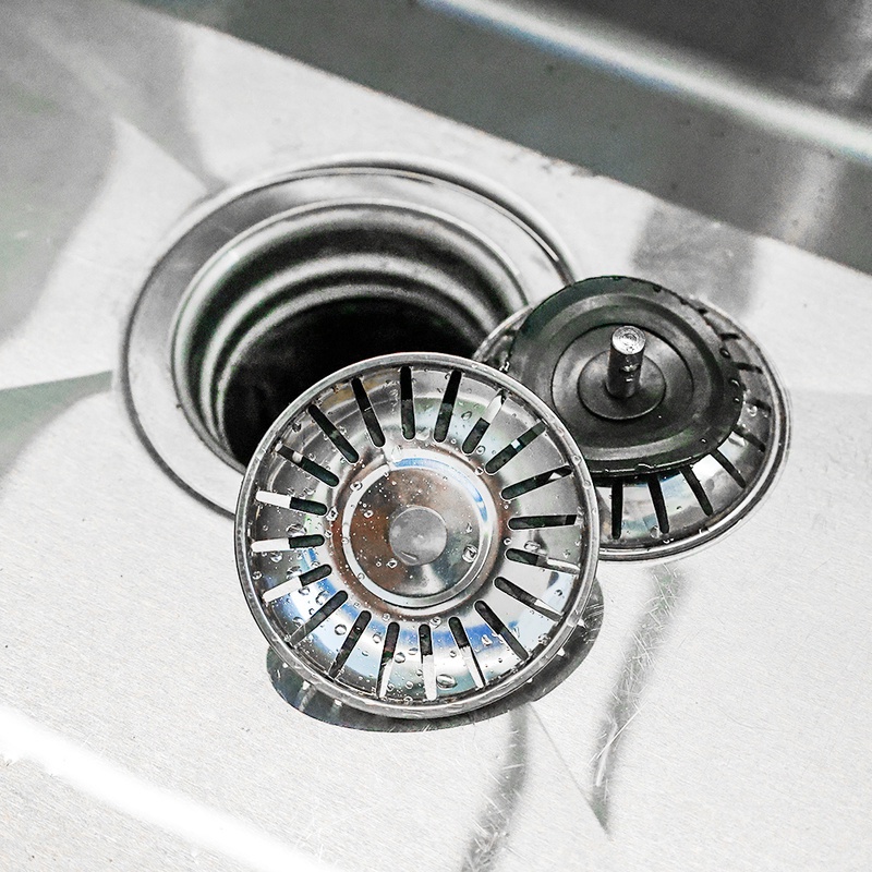 Stainless Steel Dishwasher Strainer - Curved Drain Cover Shape, With Handle