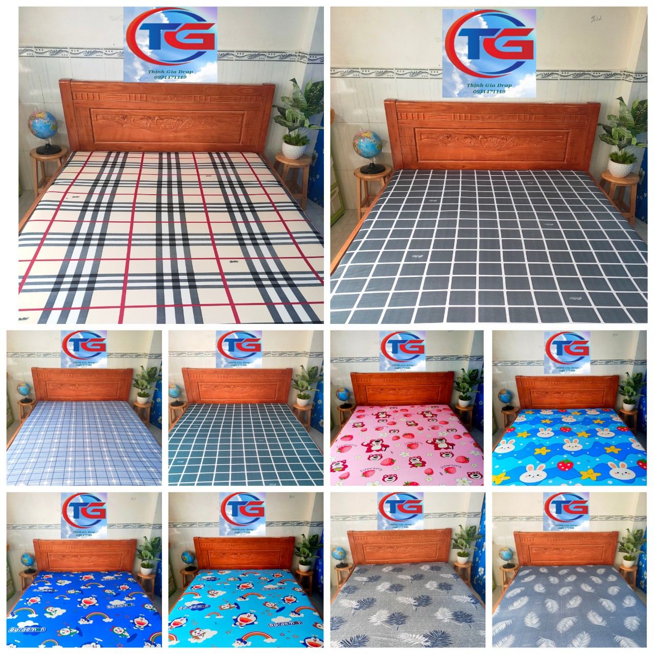 Drap lẻ Thun 3D Hàn Quốc