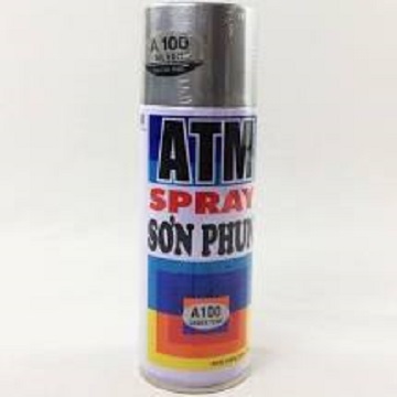 Sơn xịt xe máy ATM màu bạc ánh kim A100