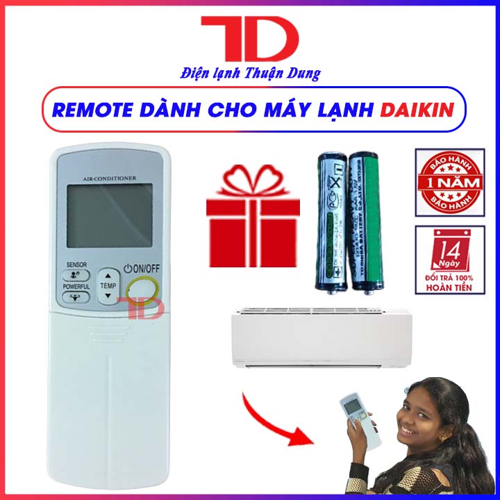 Remote , điều khiển dành cho máy lạnh Daikin 2 chiều  -  Điện Lạnh Thuận Dung