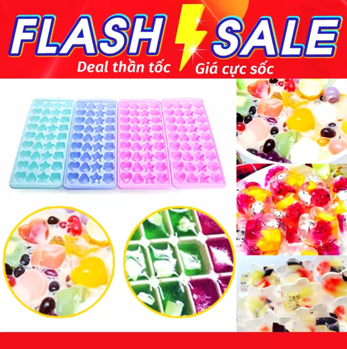 Khuôn làm thạch rau câu thạch trà sữa và đá viên 36 hình ngộ nghĩnh
